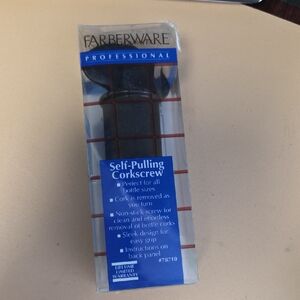Farberware Black Self-Pulling Corkscrew with Blue Label